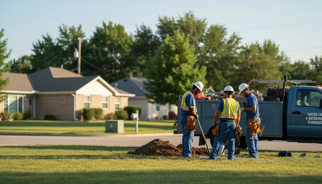 Residential water line and bathroom plumbing service in Emigsville, PA